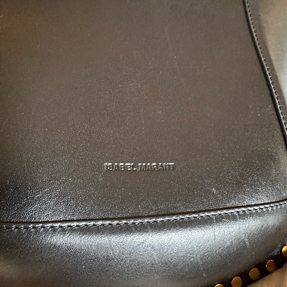 Isabel Marant Black Shoulder Bag with Curved Shape and Gold Hardware - Picture 4 of 7